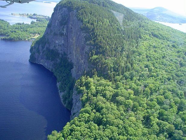 Mount Kineo's cliffs rising above Moosehead Lake