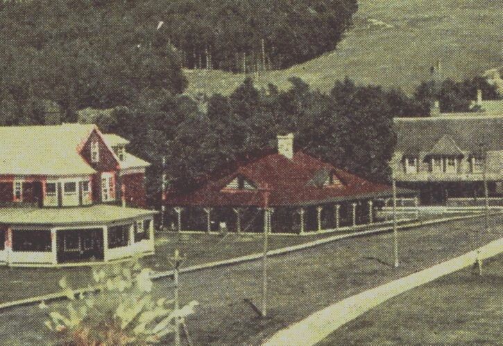 Historic image of cottages near Mount Kineo