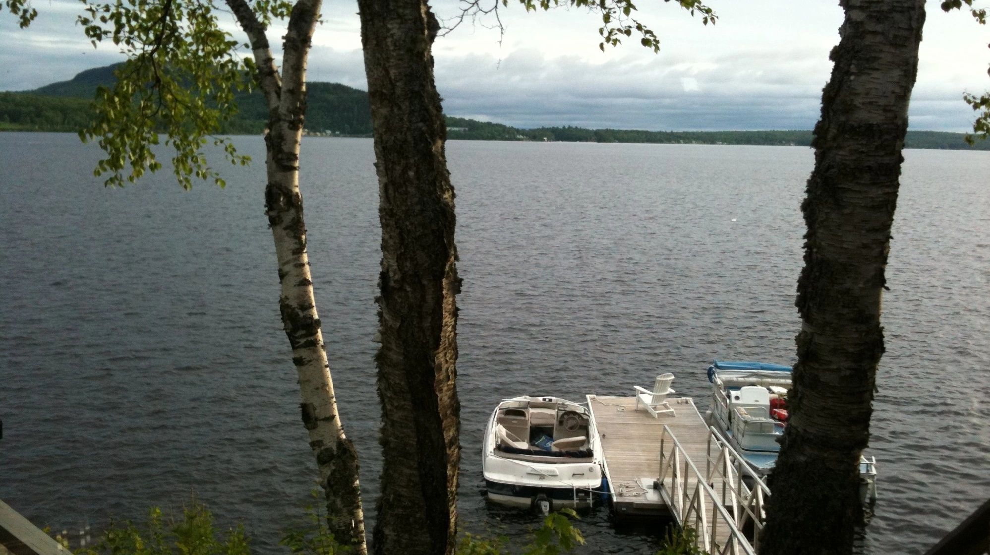Dock and boats on Moosehead Lake